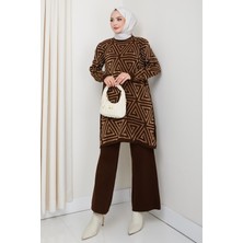 Simli Triko Tunik Pantolon Takım