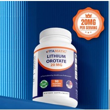 Vitamatic, Lithium Oratate, 20 Mg 90 Kapsül, Lityum