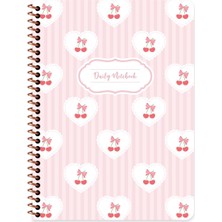 Keskin Color Keskin 16,5*22,5 Kurdele Çizgisiz Spiralli Sert Kapak Defter-Kiraz