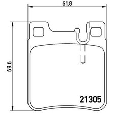 Brembo FREN BALATASI ARKA MERCEDES W203 C208 W124 W210 W140 A0034204920