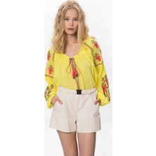 ROMAN Kemerli Cep Detaaylı Şort Bej Y9912601_024