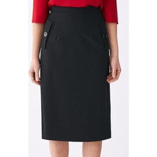 ROMAN Cep Detaylı  Etek Siyah K1915061_001