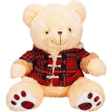 Brf Bfs 1510 Ekose Elbiseli Peluş Ayı 45 cm -Sunman