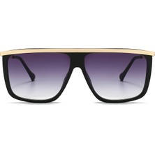 Sanches 80 Ler Tarzı Trend Siyah Güneş Gözlüğü Kadın Erkek Uv400 Korumalı