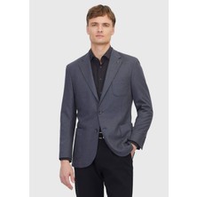 Ramsey Antrasit Düz Yün Karışımlı Örme Ceket