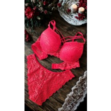 Minecidem Kadın Dolgulu Destekli Balenli Sütyen Külot Takım