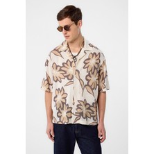 Antioch Bej Desenli Erkek Gömlek