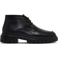 Derimod Erkek Siyah Bağcıklı Kalın Tabanlı Deri Casual Bot 25WFD675722