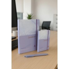 Evistro 2 Adet Ajanda Çizgili Not Defteri-Uçlu Kalem Hediyeli Shimmering