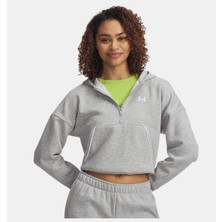 Under Armour Kadın UA Rival Fleece Piped Yarım Fermuarlı Kapüşonlu Sweatshirt