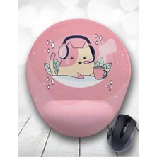 Hediye Labs Gamer Kedi Bilek Destekli Mouse Pad