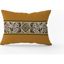 Filamente Çift Taraflı Dijital Baskı Kırlent Kılıfı Nakış Görünümlü Karışık Desenli