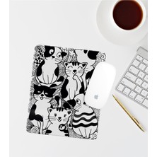 Hediye Labs Doodle Çizimli Bilek Destekli Dikdörtgen Mouse Pad Mouse Altlığı
