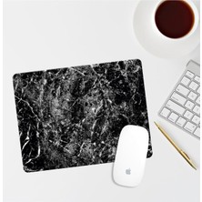 Hediye Labs Siyah Mermer Desenli Dikdörtgen Mouse Pad Mouse Altlığı