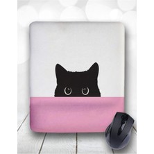 Hediye Labs Siyah Pembe Kedi Bilek Destekli Mouse Pad