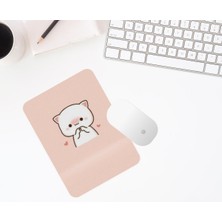 Hediye Labs Sevimli Kedi Baskılı Bilek Destekli Mouse Pad