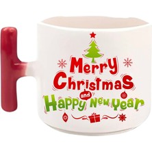 Yılbaşı Temalı Merry Christmas T Kulp Kupa Bardak