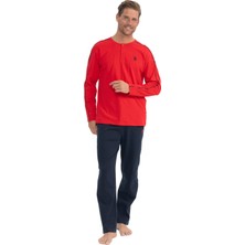 U.s. Polo Assn. Erkek Uzun Kollu Yuvarlak Yaka Penye Eşofman Pijama Takımı S25836