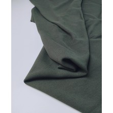 Kumaş Parça Asker Yeşili Kaşkorse Triko (En 120 cm x Boy 180 Cm)