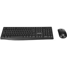 Everest KM-7500 Si̇yah Kablosuz Q Multi̇medya Klavye Mouse Set