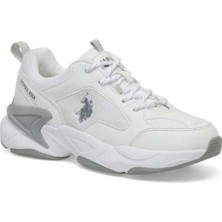 U.s. Polo Assn. Kadın Beyaz Sneaker Ayakkabı Düz Taban Tekstil Malzeme ile 5pr Konfor