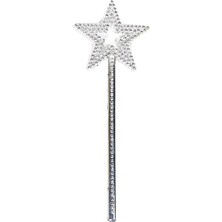 Yıldız Model Peri Asası Melek Asası Prenses Asası Metalize Gümüş Renk