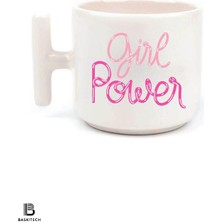 Girl Power Baskılı T Kulp Kupa Bardak