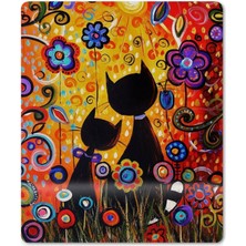 Hediye Labs Gün Batımı ve Kediler Bilek Destekli Mouse Pad