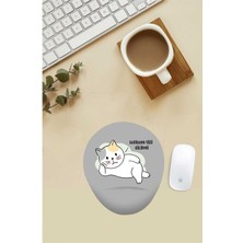 Hediye Labs Garibanın Yüzü Gülürmü Desenli Bilek Destekli Mouse Pad