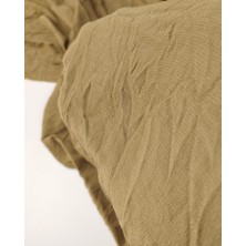 Kumaş Parça Haki Kahverengi Krep  (En 135 cm x Boy 110 Cm)