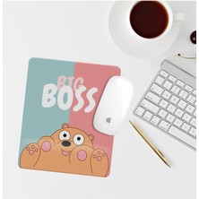 Hediye Labs Ayıcık Çizimli Bilek Destekli Dikdörtgen Mouse Pad Mouse Altlığı