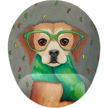Hediye Labs Hipster Köpek Bilek Destekli Mouse Pad