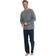 U.s. Polo Assn. Erkek Uzun Kollu Yuvarlak Yaka Penye Eşofman Pijama Takımı S25836