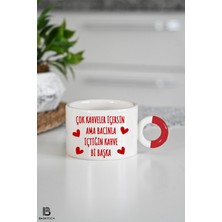 Çok Kahveler Içersin Bacınla Baskılı Lüks Kupa Bardak
