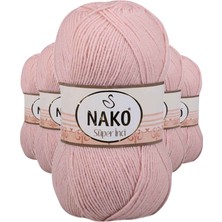 Neonova 5 Adet Süper Inci El Örgü Ipi 100 gr Açık Pudra 1479