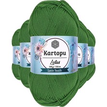 Neonova 5 Adet Lotus Bikini Büstiyer Bluz Örgü Ipi  K486 Çam Yeşili