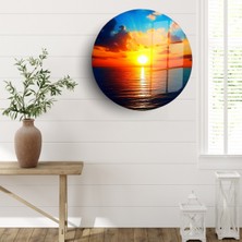 Glitglass Gün Doğarken: Doğanın Uyanışı Cam Tablo”