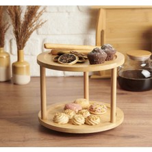 Bambu 2 Katlı Dönen Stant (34.5X20.5CM)