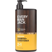 Every Man Jack Sandalwood 2’si 1 Arada Şampuan ve Saç Kremi 473ML