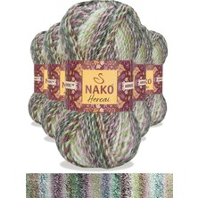 Neonova 5 Adet Hercai Ebruli Hırka Kazak Atkı Bere El Örgü Ipi Yünü 28129