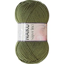 Neonova 1 Adet Süper Inci El Örgü Ipi 100 gr Haki 4234