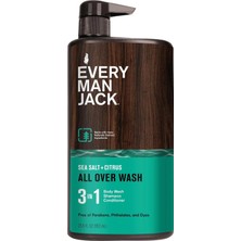 Every Man Jack Sea Salt + Citrus 3’ü 1 Arada Şampuan Saç Kremi ve Duş Jeli 852ML