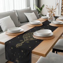 Lessa Home Geceye Altın Işleme Dijital Baskılı 40X140 Runner