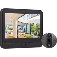 Apartman Gözetleme Kamerası Için 3mp Wifi Video Kapı Zili 4.3 Inç Ekran Akıllı Yaşam/tuya App 1080P Pır Hareket Algılama Alarmı Gözetleme Deliği Kamerası Iki Yönlü Sesli Kapı Zili