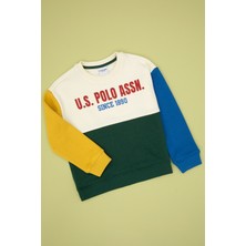 U.S. Polo Assn. Erkek Çocuk Koyu Yeşil Bisiklet Yaka Sweatshirt 50316494-VR079