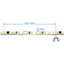 Demir Led 220 Volt Şerit LED Dim Edilebilir 10 cm De Bir Kesilebilir Natural Beyaz IP65 Şerit LED (5 Metre)