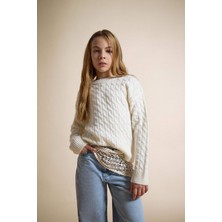 DeFacto Kız Çocuk Bisiklet Yaka Triko Kazak F2748A825WN