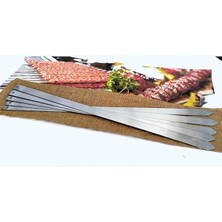 Yükseloğlu Store 6 Adet Profosyonel Paslanmaz Metal Kıyma Şiş (Adana-Urfa-Antep Kebap Şişi)