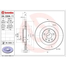 Brembo ARKA FREN DİSKİ S60 3 224 -S90 2 234 -560 2 -590 2 235-236 -XC40 536 -XC60 2 XC90 2014  (2 ADET)