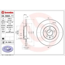 Brembo ARKA FREN DİSKİ VOLVO XC40 536 2017 2021  CAP 30210 5 BIJON 16 İNÇ 31471477 32300123 (2 ADET)